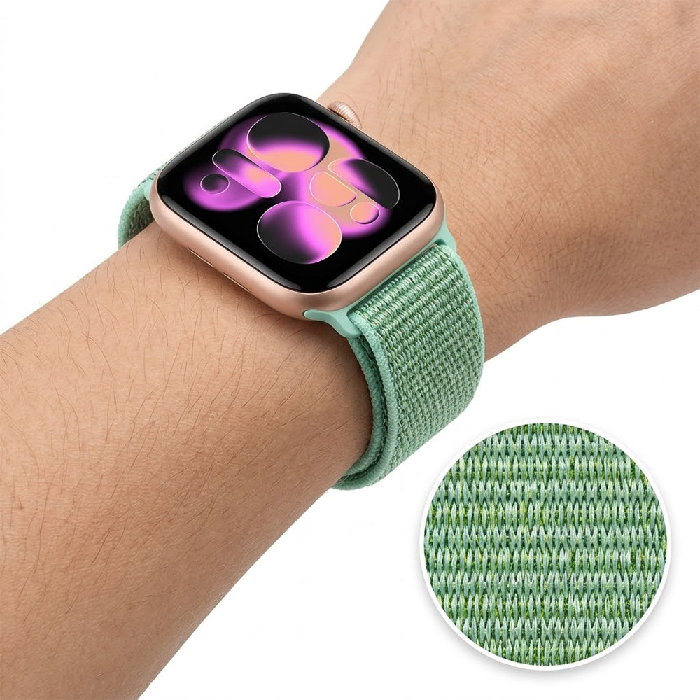 Armband für Apple Watch 42/41/40/38 mm, Crong Nylon, Grün