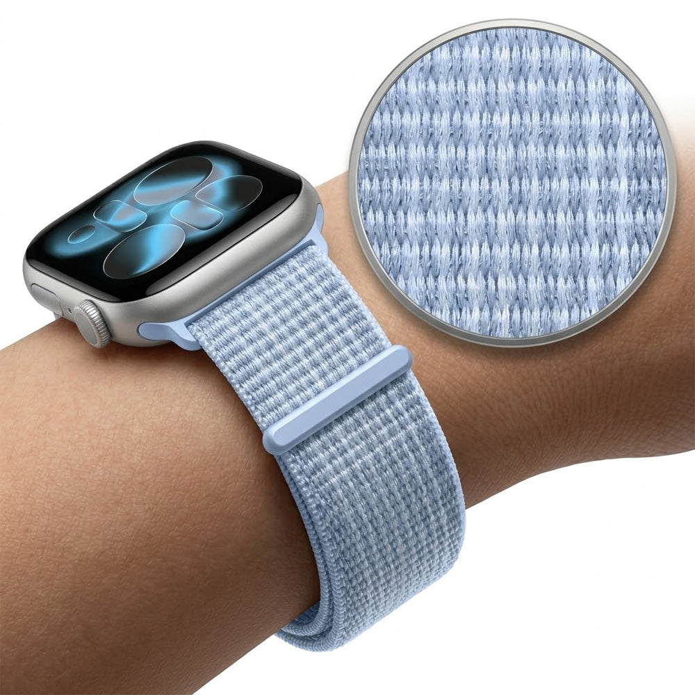 Armband für Apple Watch 42/41/40/38 mm, Crong Nylon, Hellblau