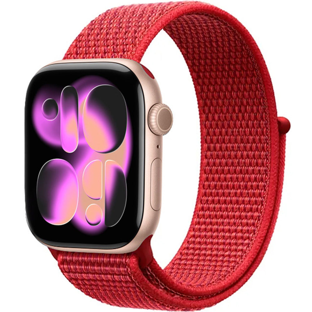 Armband für Apple Watch 42/41/40/38 mm, Crong Nylon, Rot
