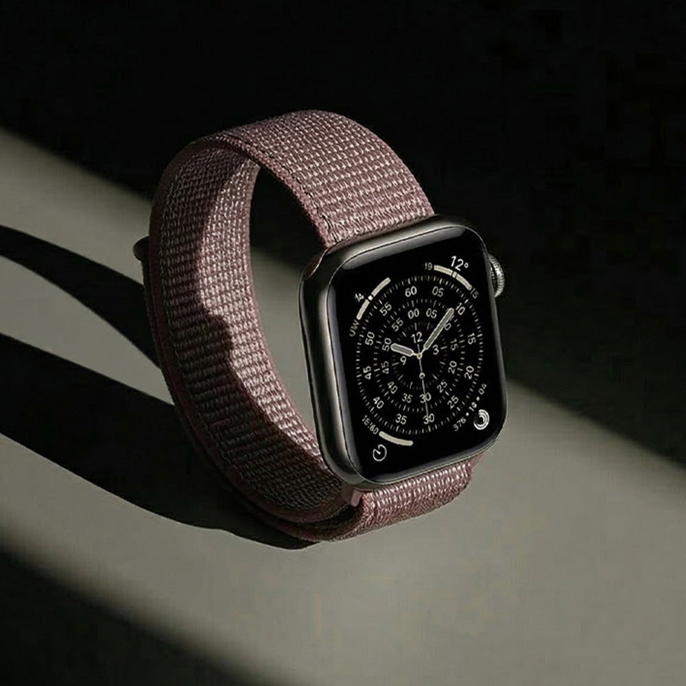 Armband für Apple Watch 42/41/40/38 mm, Crong Nylon, Braun