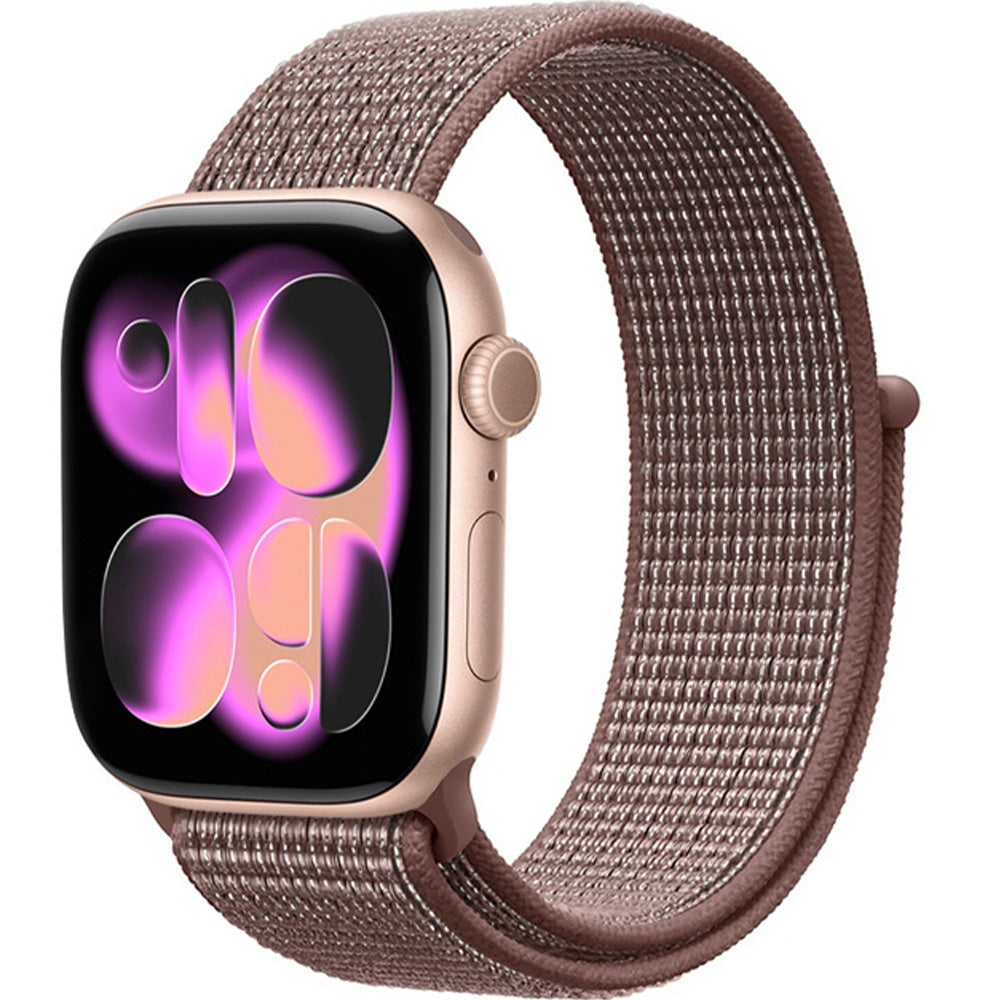 Armband für Apple Watch 42/41/40/38 mm, Crong Nylon, Braun