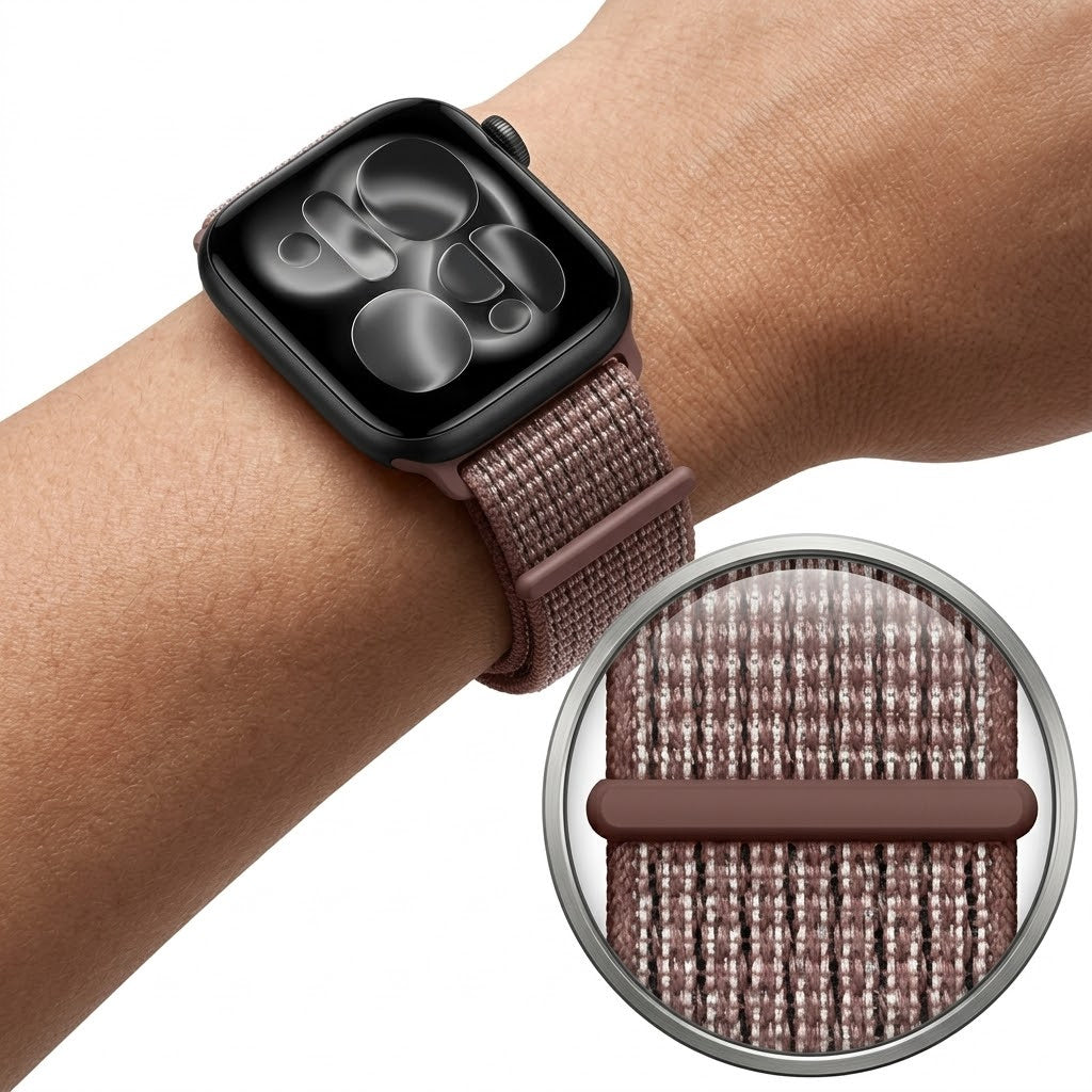 Armband für Apple Watch 42/41/40/38 mm, Crong Nylon, Braun