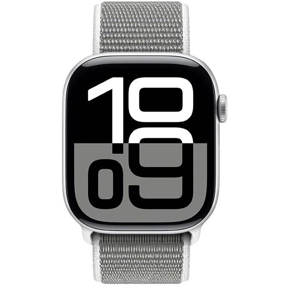 Armband für Apple Watch 42/41/40/38 mm, Crong Nylon, Weiß-Grau