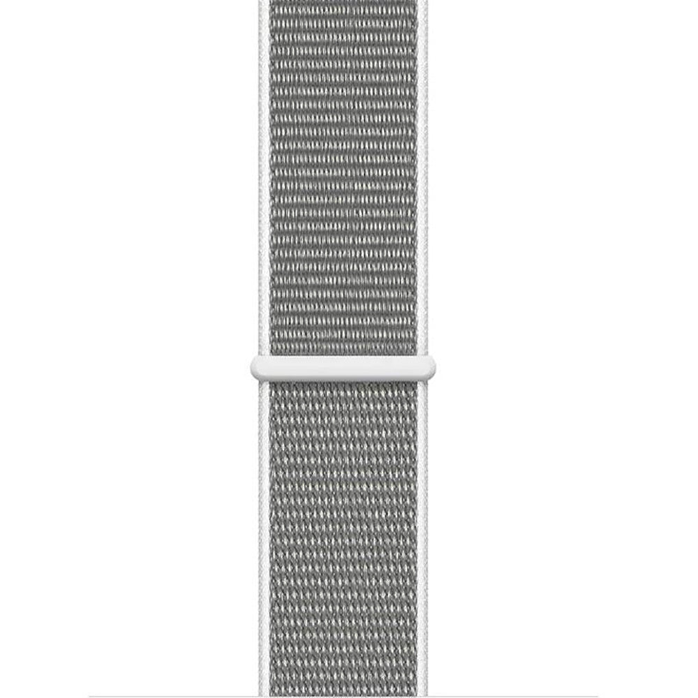 Armband für Apple Watch 42/41/40/38 mm, Crong Nylon, Weiß-Grau