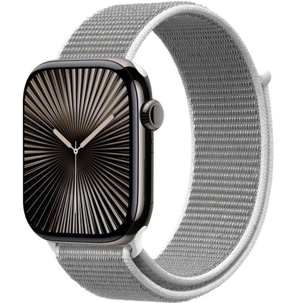 Armband für Apple Watch 42/41/40/38 mm, Crong Nylon, Weiß-Grau