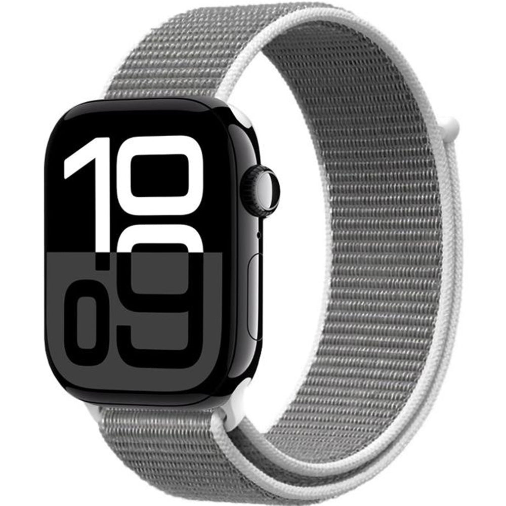 Armband für Apple Watch 42/41/40/38 mm, Crong Nylon, Weiß-Grau