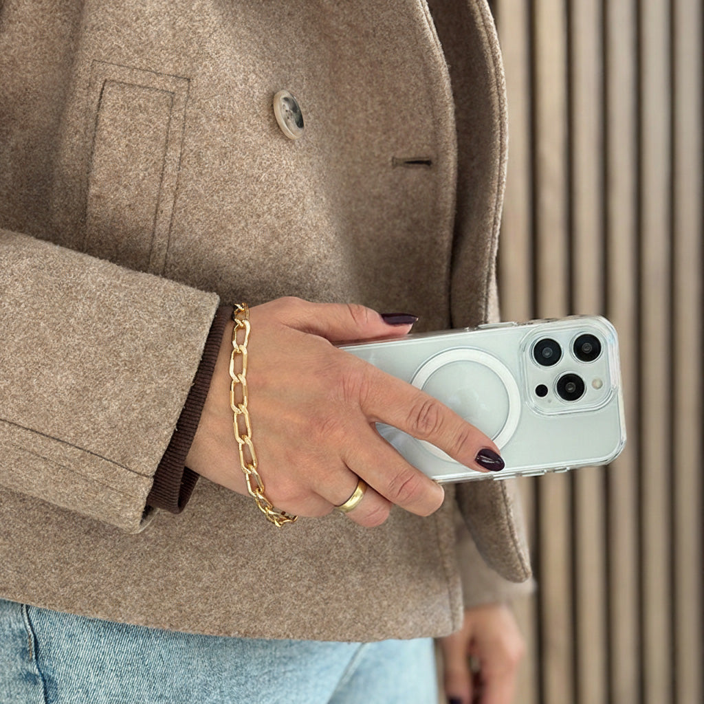 Universal-Handyband für das Handgelenk, Crong Phone Charm, Gold