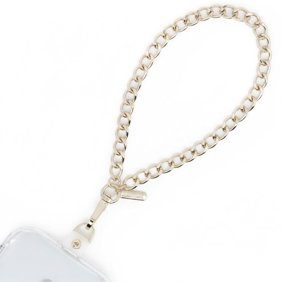 Universal-Handyband für das Handgelenk, Kette, Crong Phone Charm, Gold