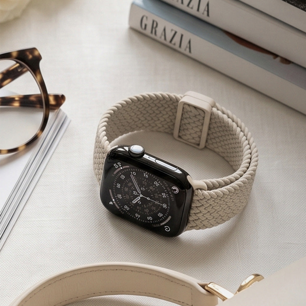 Armband für Apple Watch 42/41/40/38 mm, Crong Wave Band, Beige