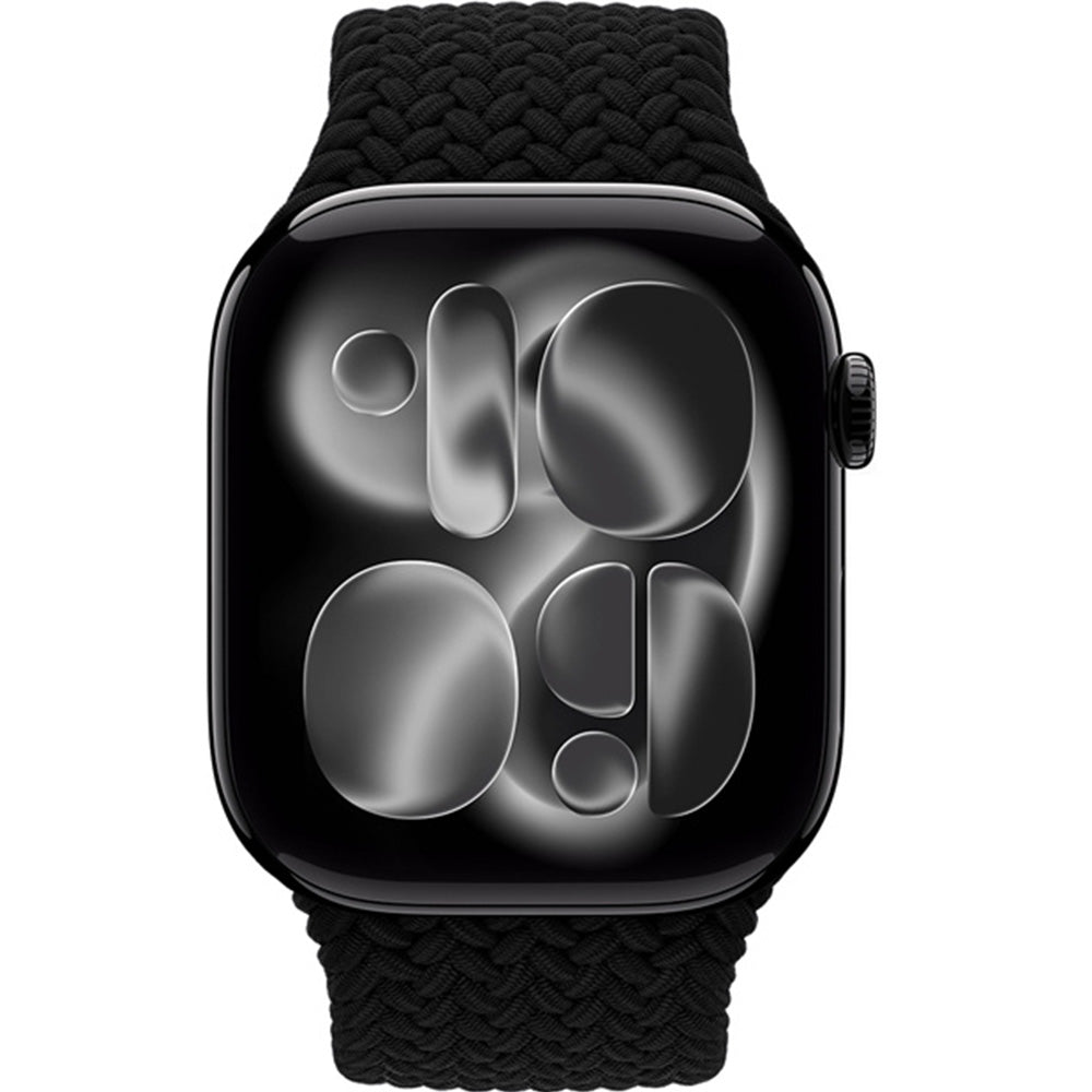 Armband für Apple Watch 42/41/40/38 mm, Crong Wave Band, Schwarz