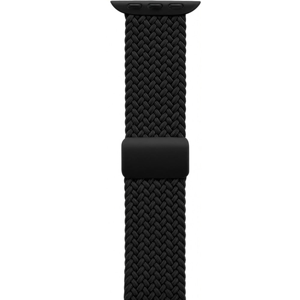 Armband für Apple Watch 42/41/40/38 mm, Crong Wave Band, Schwarz