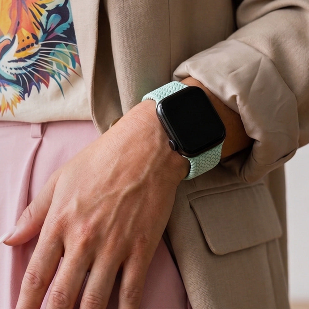 Armband für Apple Watch 42/41/40/38 mm, Crong Wave Band, Minze