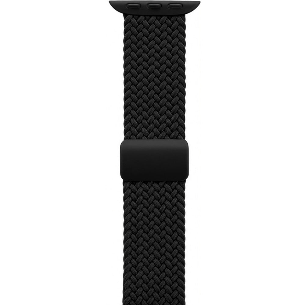 Armband für Apple Watch 49/46/45/44 mm, Crong Wave Band, Schwarz