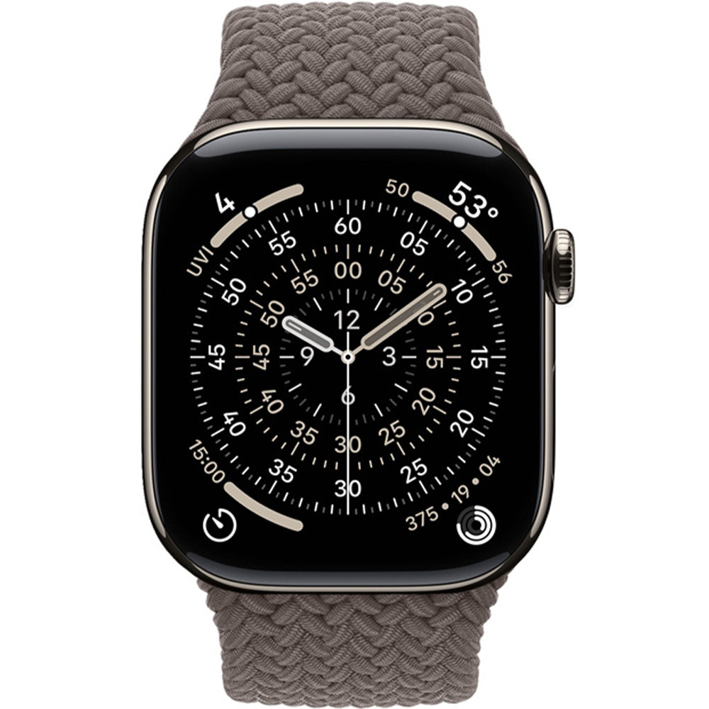 Armband für Apple Watch 49/46/45/44 mm, Crong Wave Band, Braun