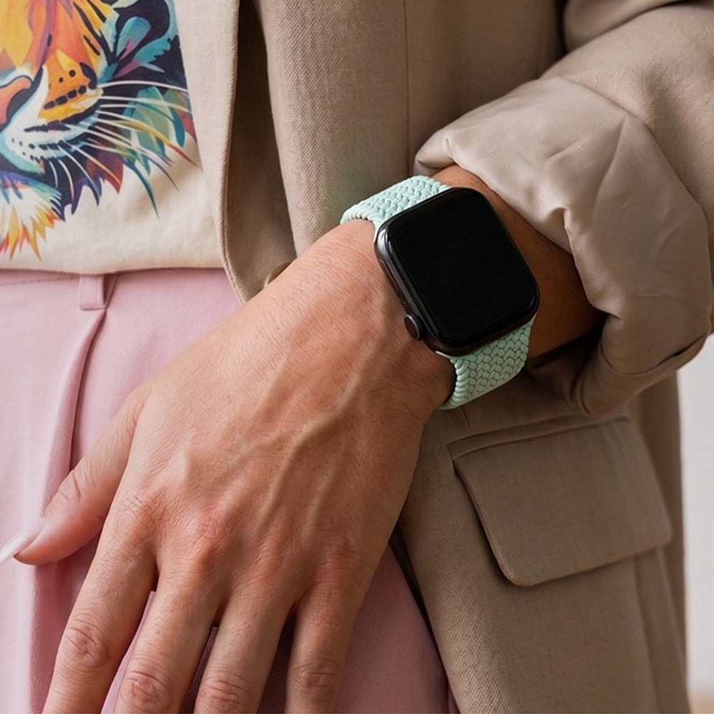 Armband für Apple Watch 49/46/45/44 mm, Crong Wave Band, Minze
