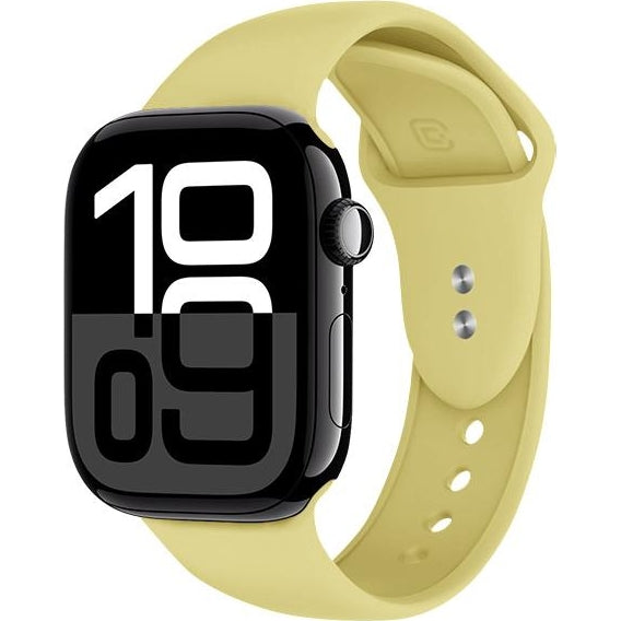 Armband für Apple Watch 38/40/41/42 mm, Crong Sport Liquid Band, Gelb