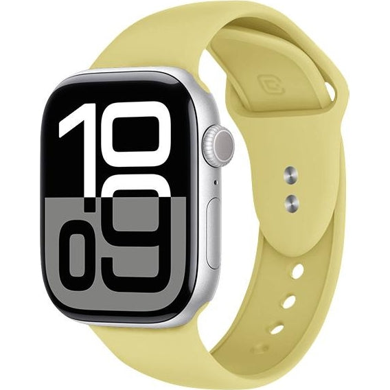 Armband für Apple Watch 38/40/41/42 mm, Crong Sport Liquid Band, Gelb