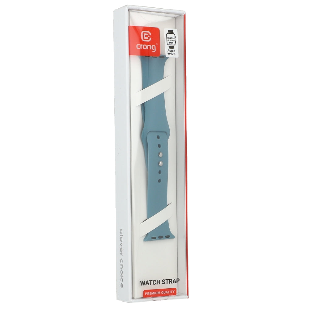 Armband für Apple Watch 38/40/41/42 mm, Crong Sport Liquid Band, Blau