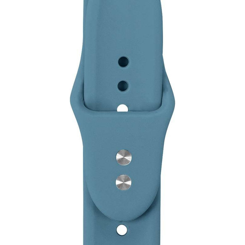 Armband für Apple Watch 38/40/41/42 mm, Crong Sport Liquid Band, Blau