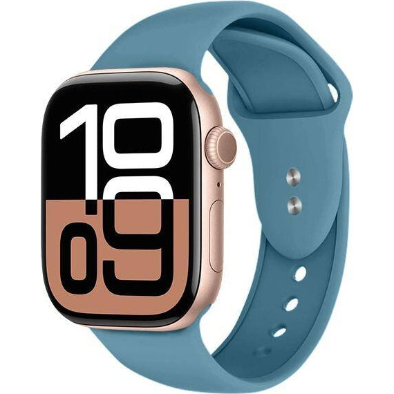 Armband für Apple Watch 38/40/41/42 mm, Crong Sport Liquid Band, Blau