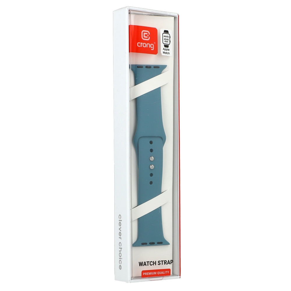 Armband für Apple Watch 44/45/46/49 mm, Crong Sport Liquid Band, Blau