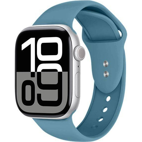 Armband für Apple Watch 44/45/46/49 mm, Crong Sport Liquid Band, Blau