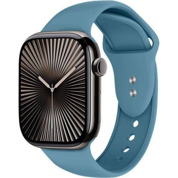 Armband für Apple Watch 44/45/46/49 mm, Crong Sport Liquid Band, Blau