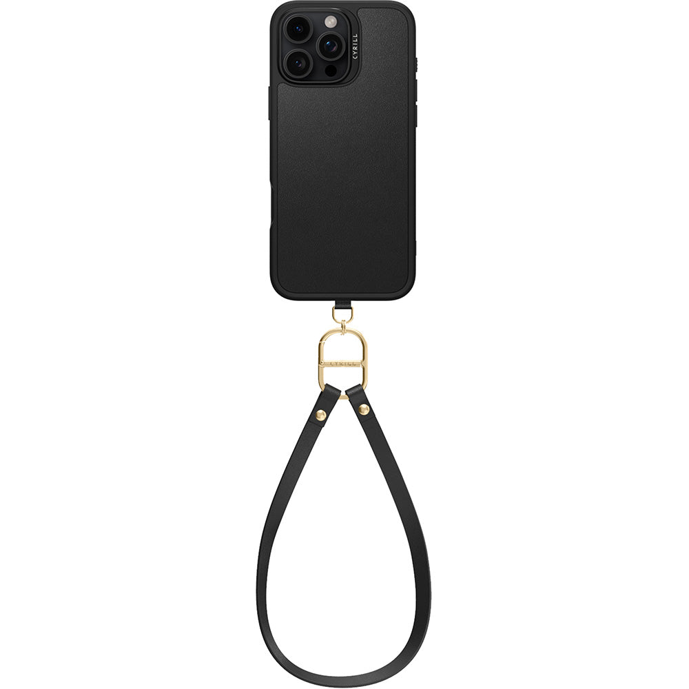 Handyhülle für iPhone 16 Pro, Spigen Cyrill Kajuk Classic Charm Mag mit MagSafe, Schwarz