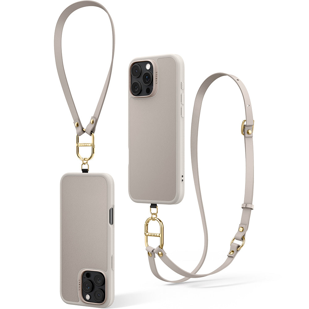 Handyhülle für iPhone 16 Pro, Spigen Cyrill Kajuk Classic Charm Mag mit MagSafe, Beige