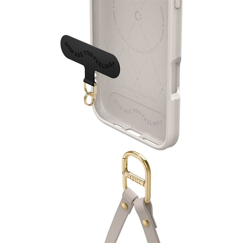 Handyhülle für iPhone 16 Pro, Spigen Cyrill Kajuk Classic Charm Mag mit MagSafe, Beige