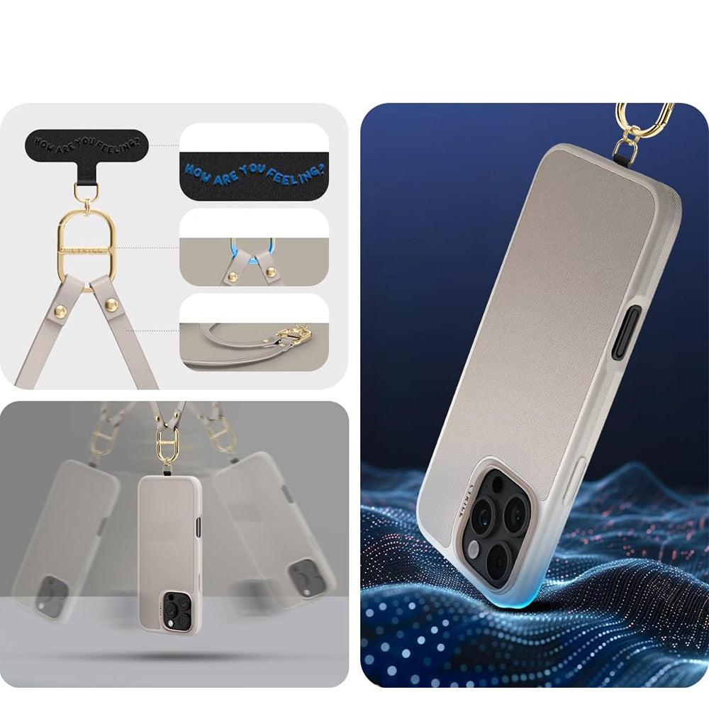 Handyhülle für iPhone 16 Pro, Spigen Cyrill Kajuk Classic Charm Mag mit MagSafe, Beige