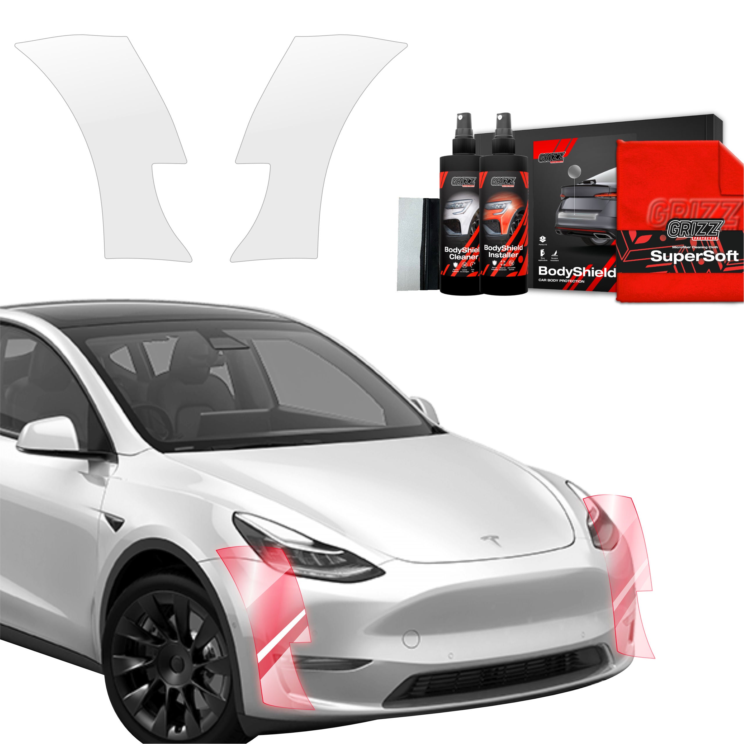 2in1 Schutzfolie Grizz Protector für Stoßstange - Tesla Model Y (2020-2024)