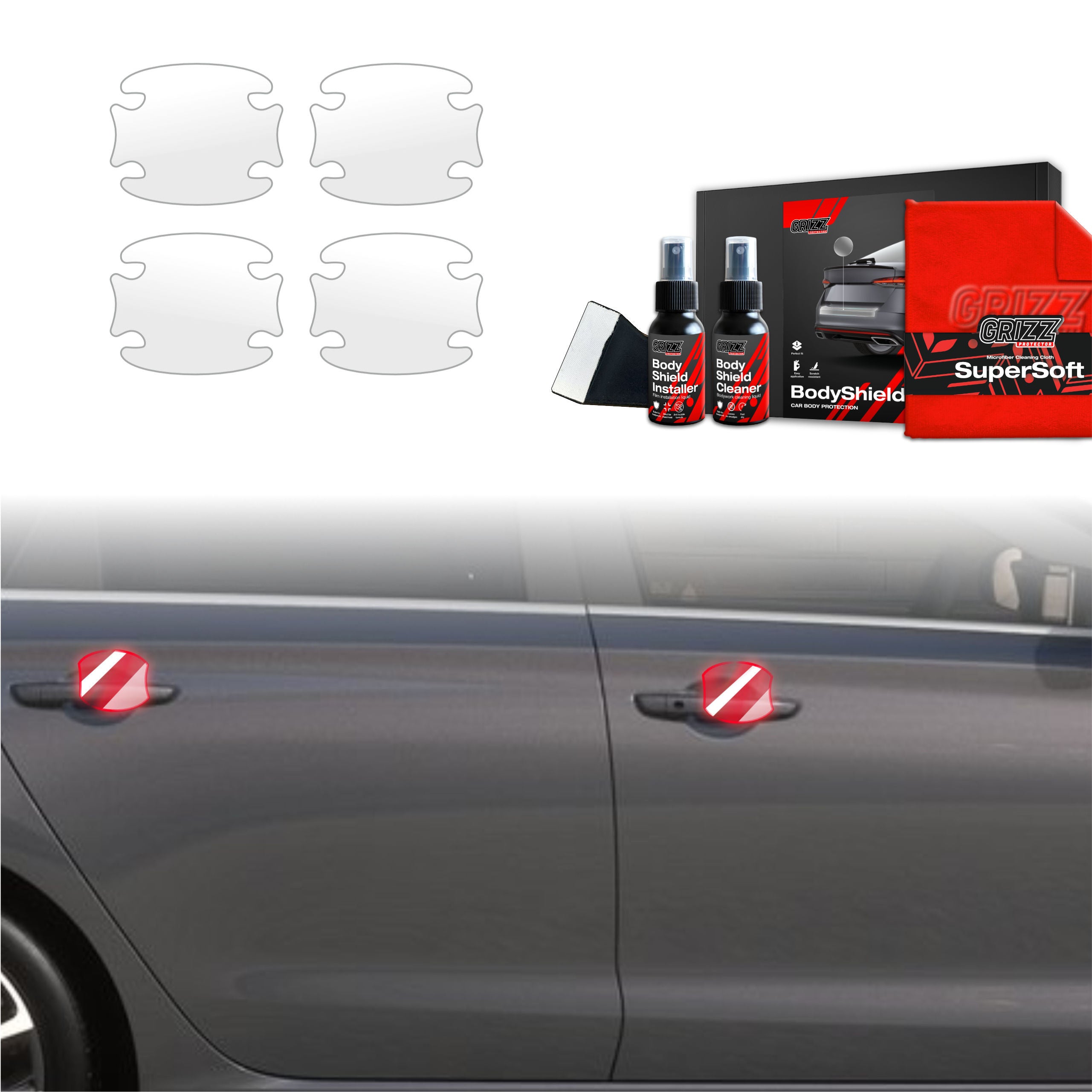 4in1 Schutzfolie Grizz Protector für Türgriffmulden - Hyundai i30 Hatchback (2020-2026)