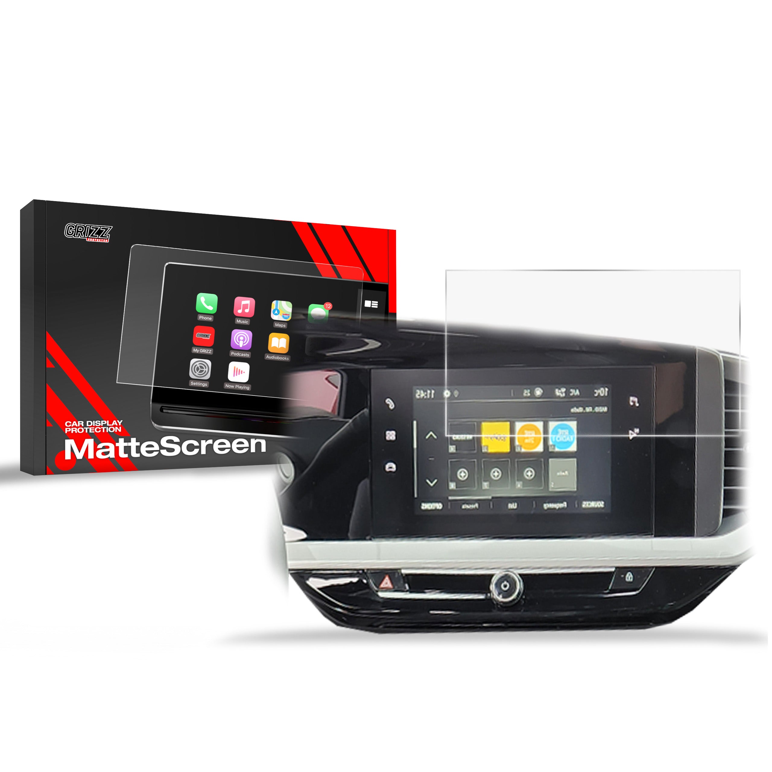 Matte Autodisplayfolie für Opel Mokka 2 7" (2021-2026), Grizz Protector