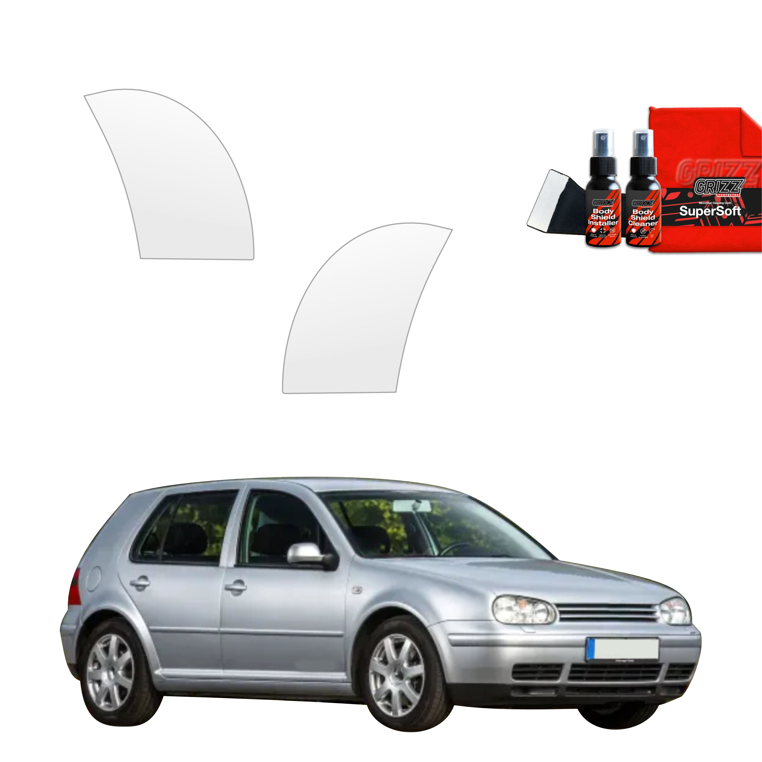 4in1 Schutzfolie Grizz Protector für hinteren & vorderen Seitenschwelle - Volkswagen Golf 4 Hatchback 5D (1997-2003)