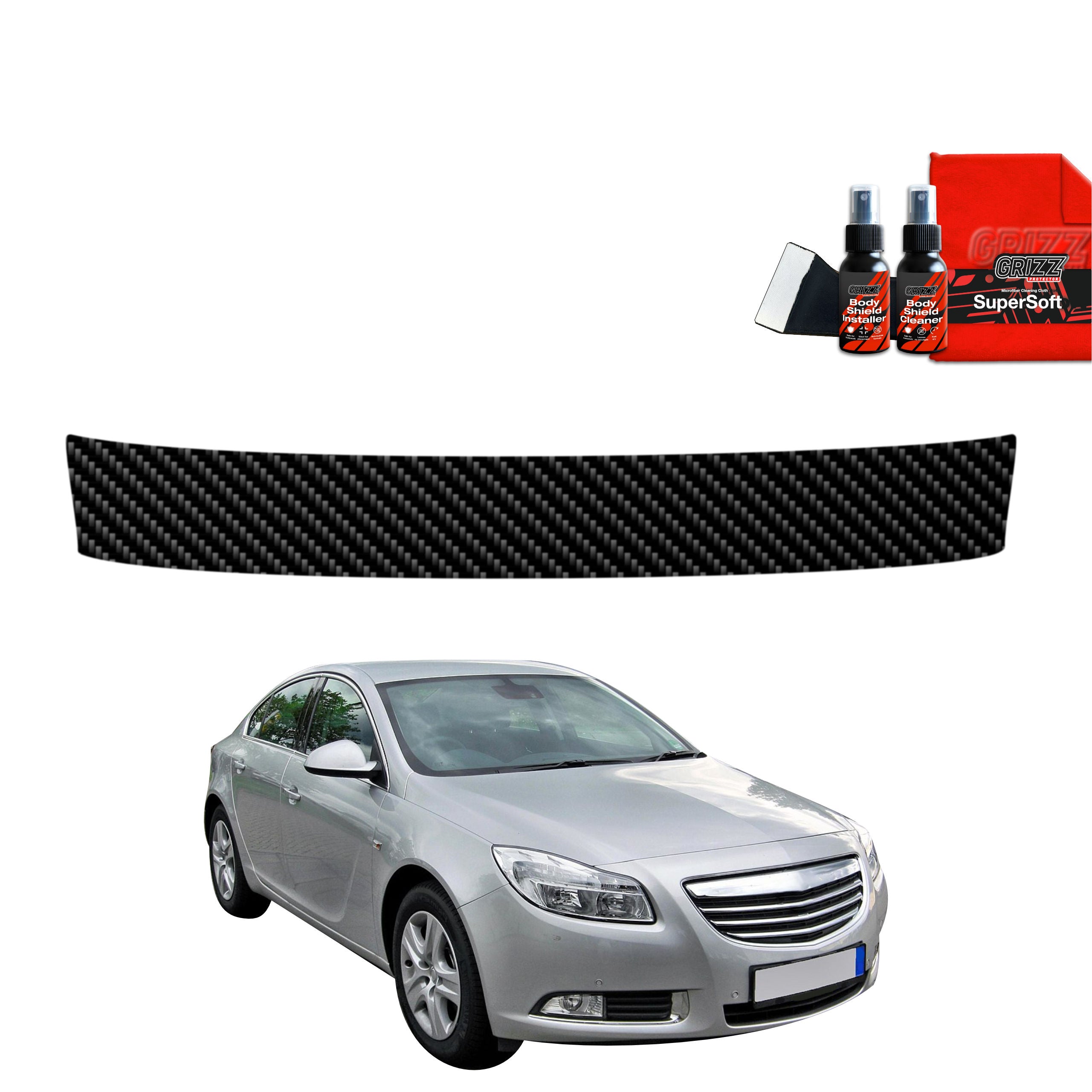 Kohlenstoff Schutzfolie Grizz Protector für Ladekante - Opel Insignia A Kombi 5D (2008-2013)