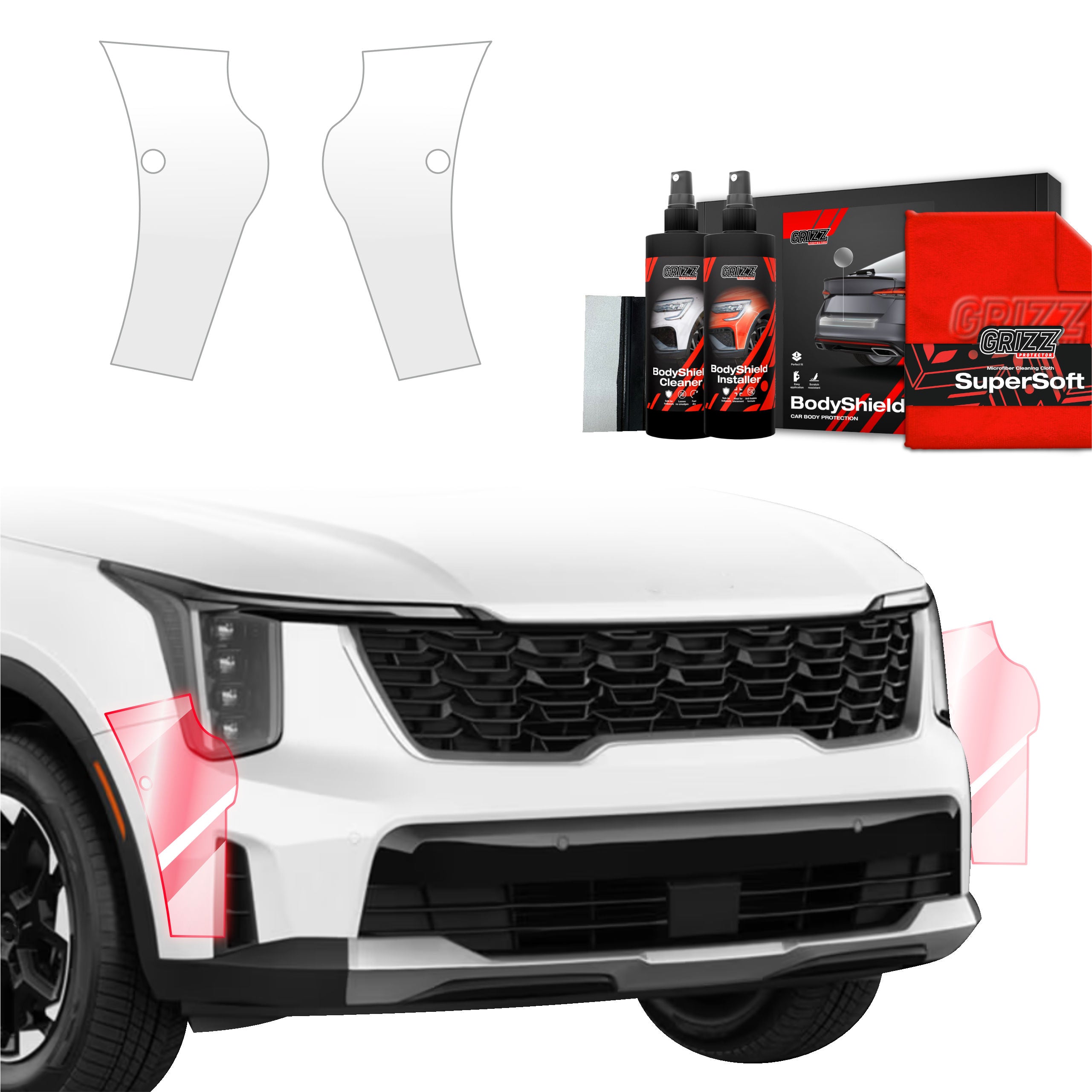 2in1 Schutzfolie Grizz Protector für Stoßstange - Kia Sorento (2023-2026)