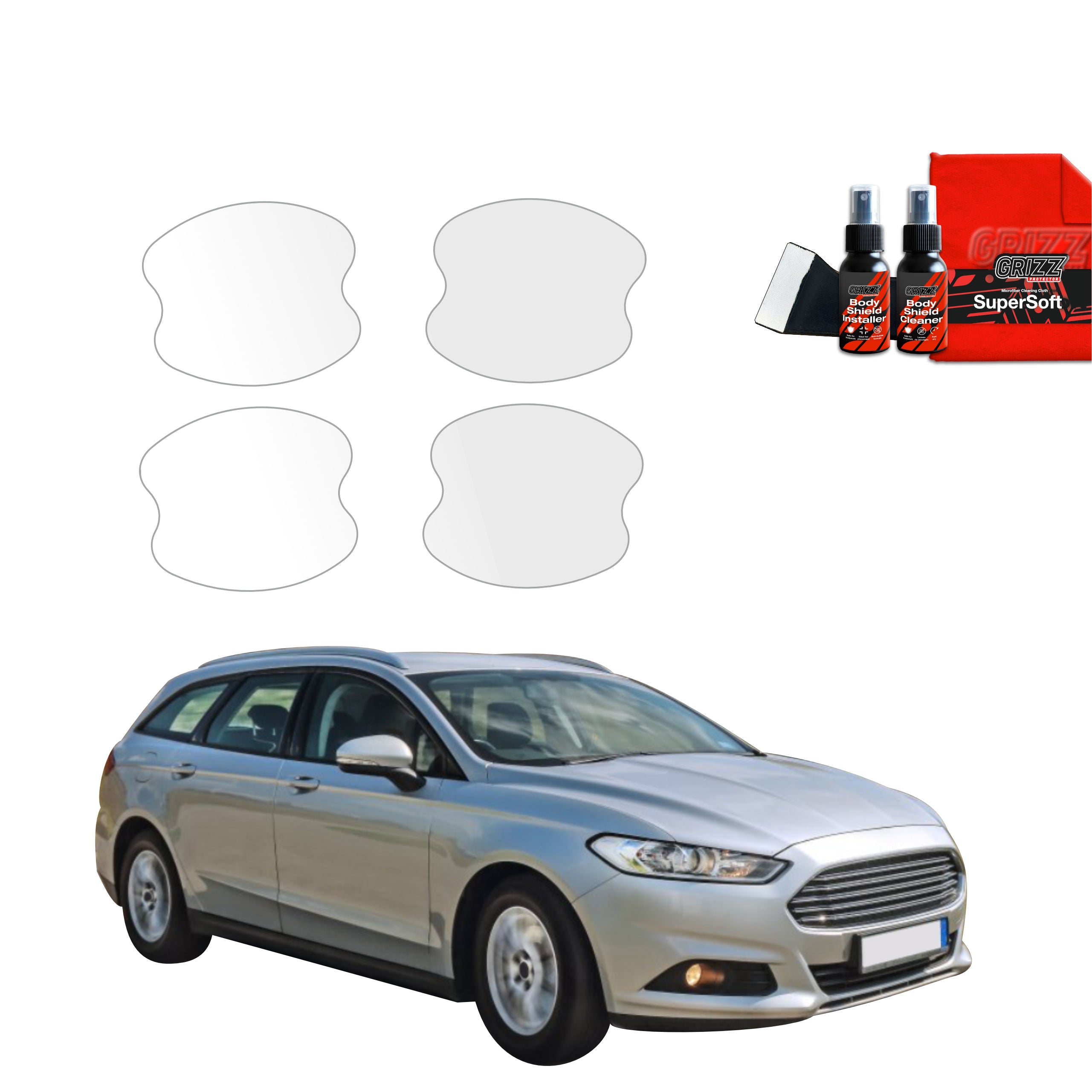 4in1 Schutzfolie Grizz Protector für Türgriffmulden - Ford Mondeo Mk5 Kombi (2014-2019)