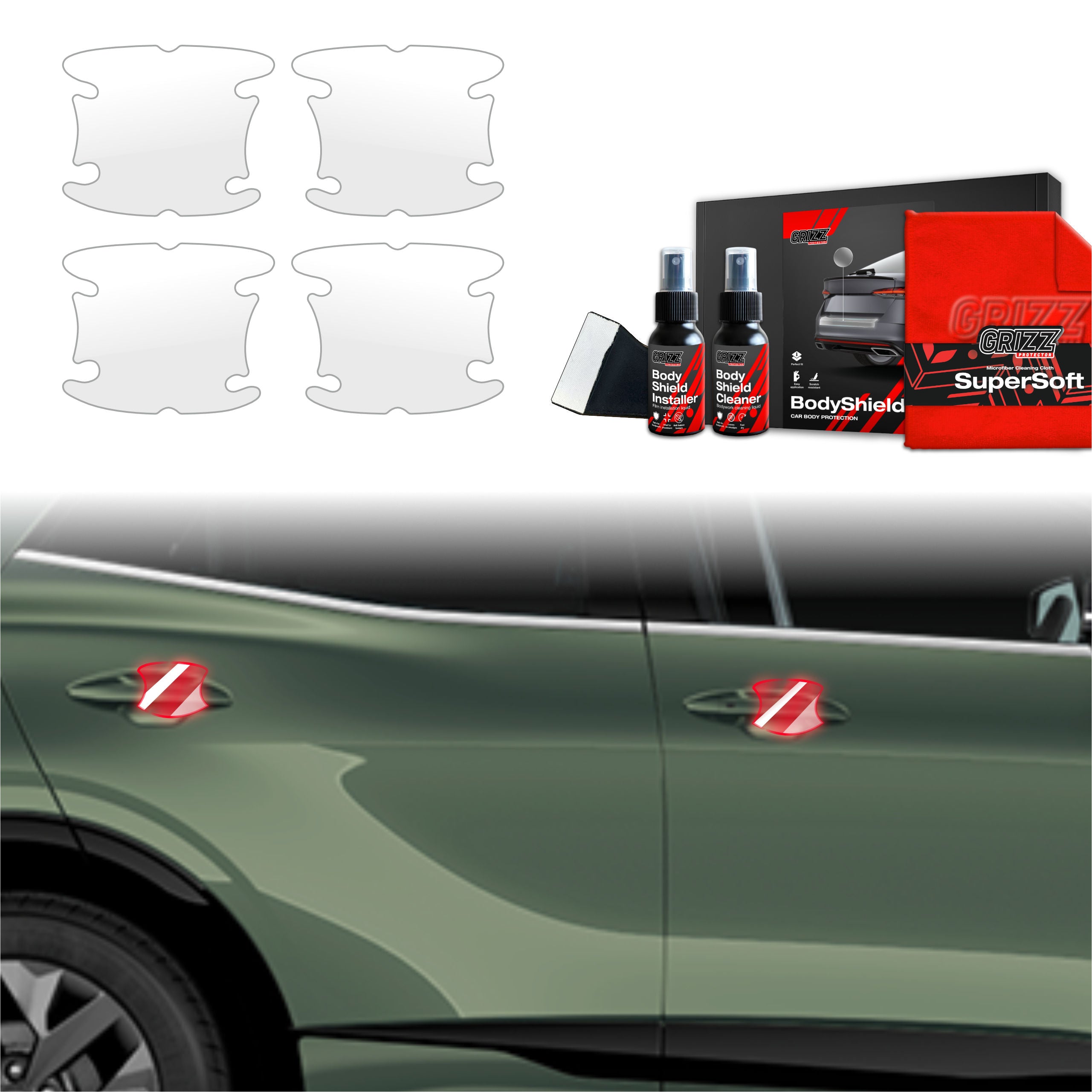 4in1 Schutzfolie Grizz Protector für Türgriffmulden - Kia Sportage 5 (2021-2025)