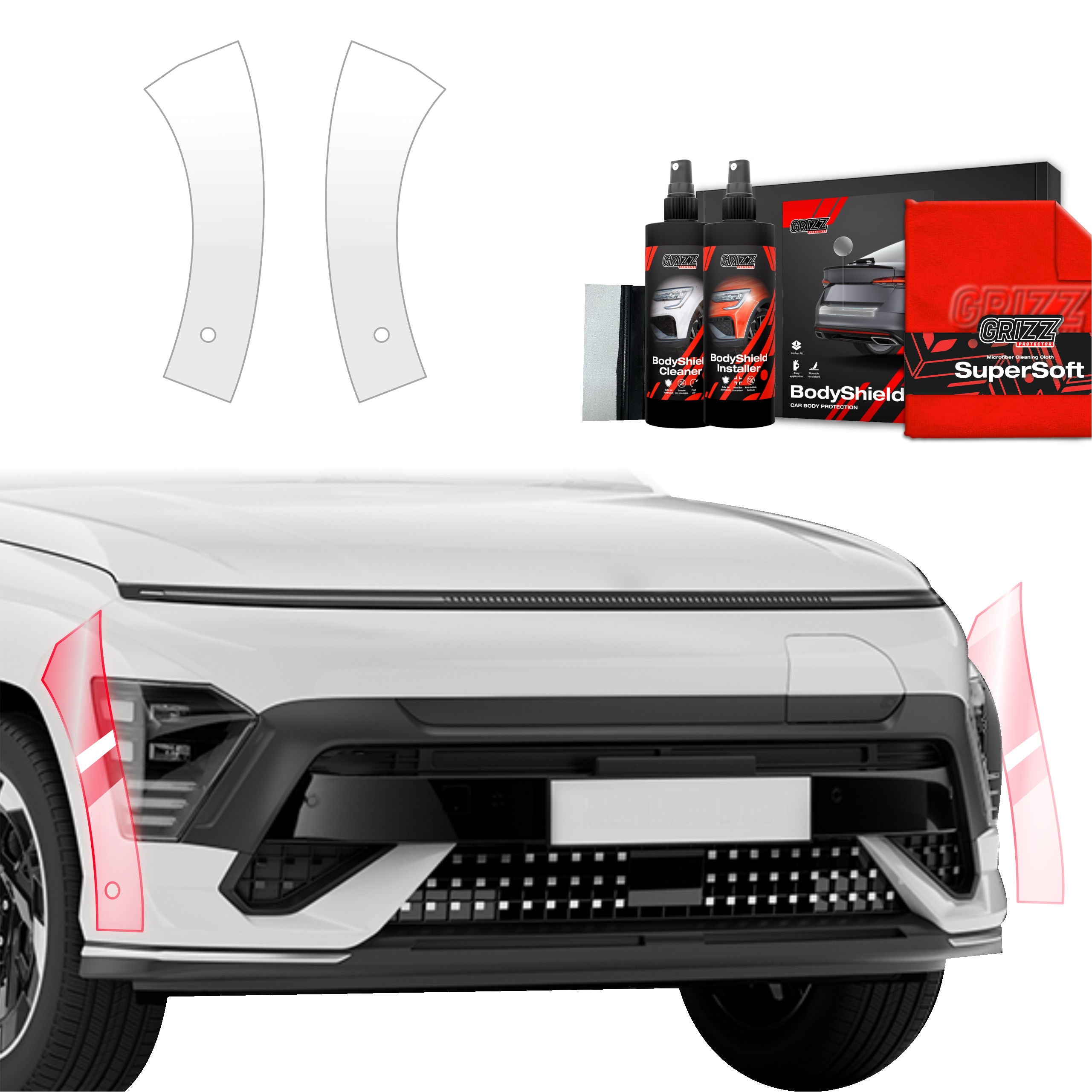 2in1 Schutzfolie Grizz Protector für Stoßstange - Hyundai Kona N-Line (2023-2026)