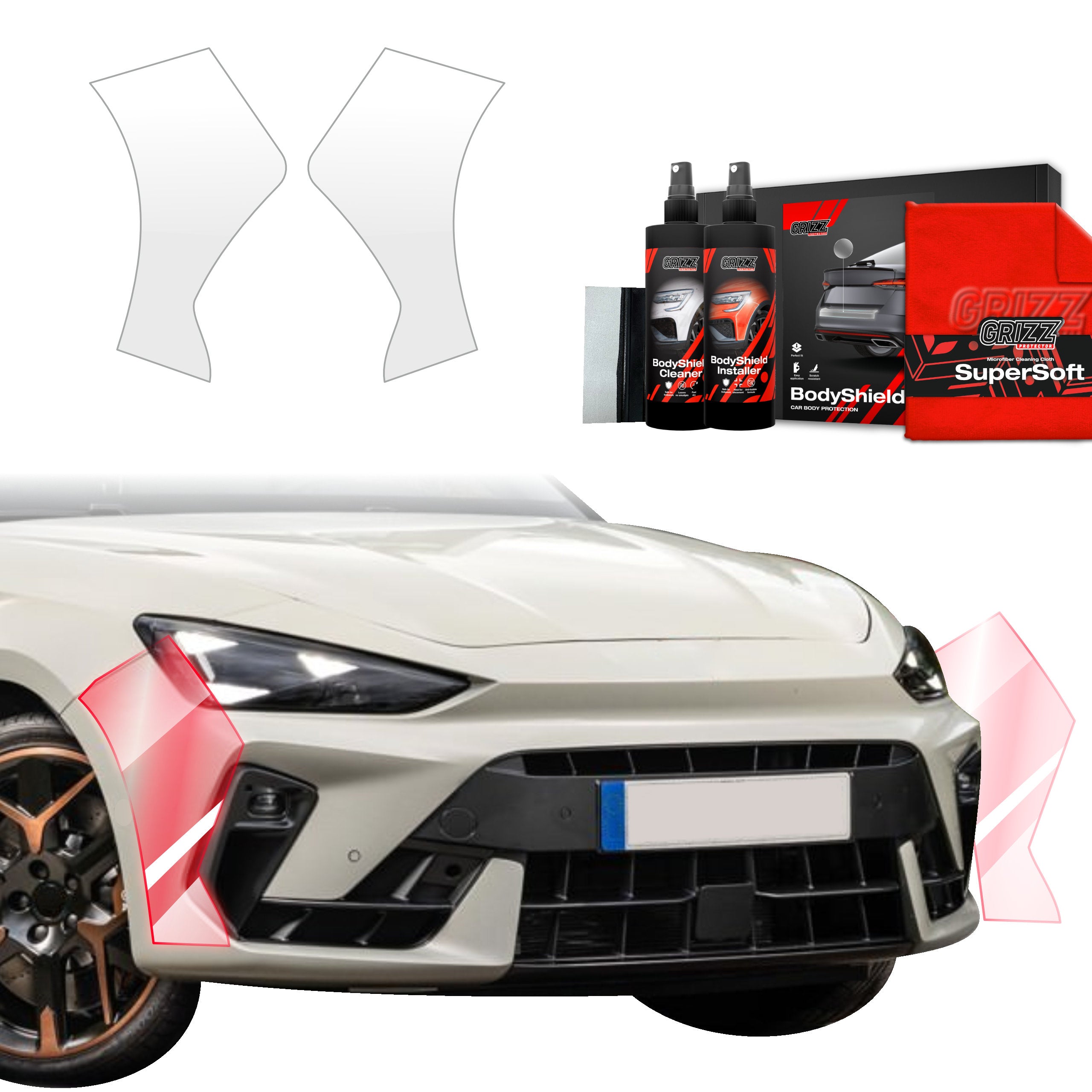 2in1 Schutzfolie Grizz Protector für Stoßstange - Cupra Leon Sportstourer (2024-2026)