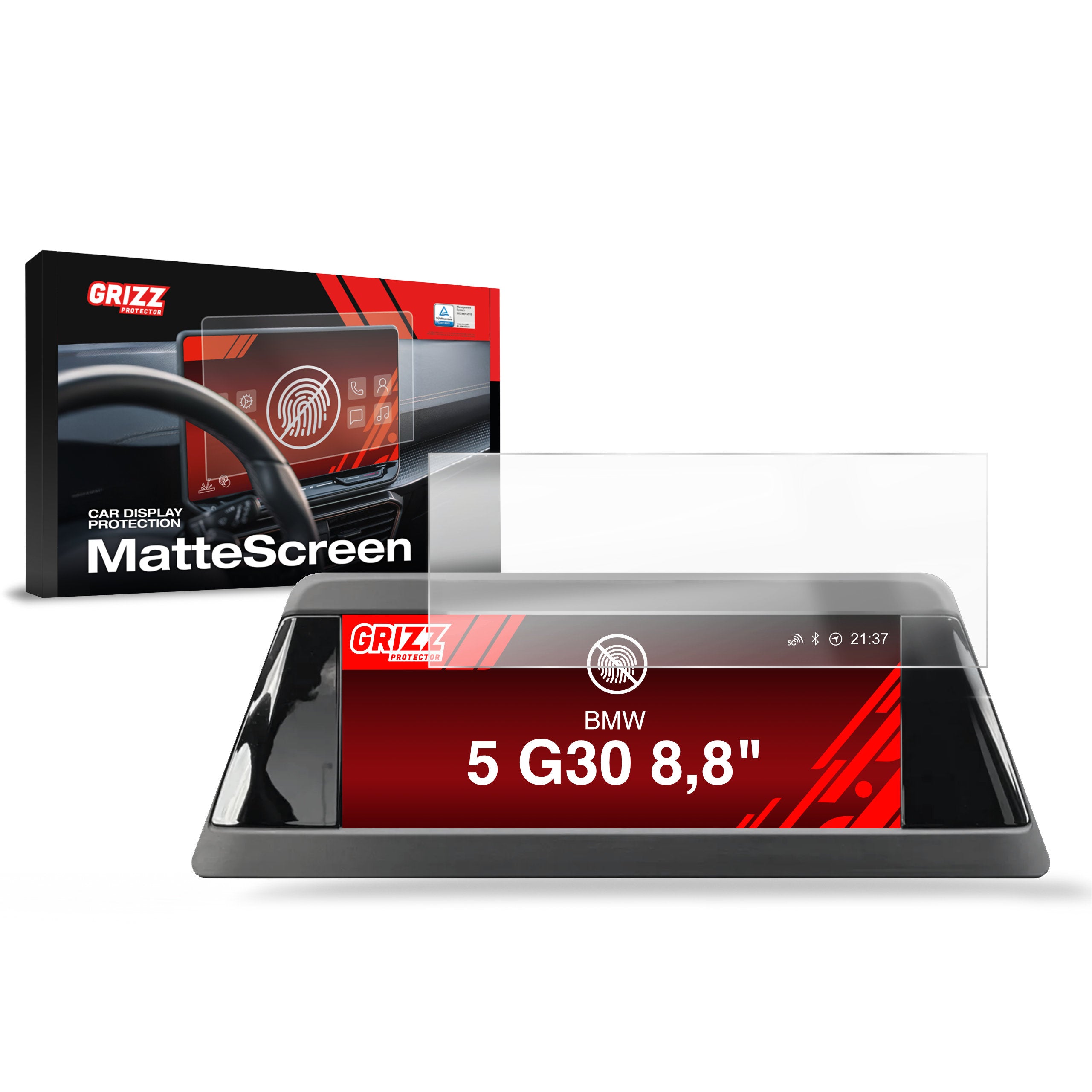 Matte Autodisplayfolie für BMW 5 G30 8,8" (2017-2020), Grizz Protector