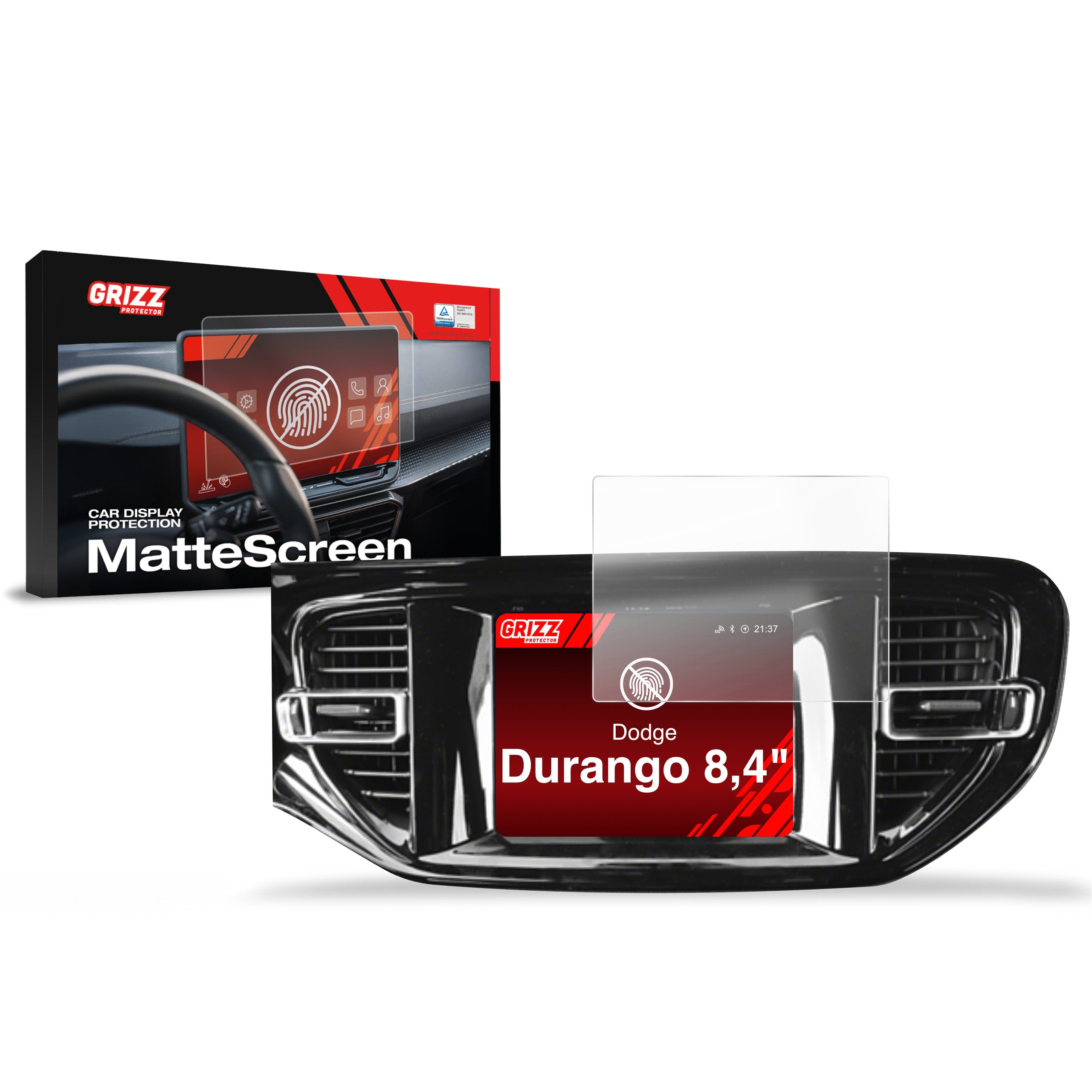 Matte Autodisplayfolie für Dodge Durango (2020-2024), Grizz Protector