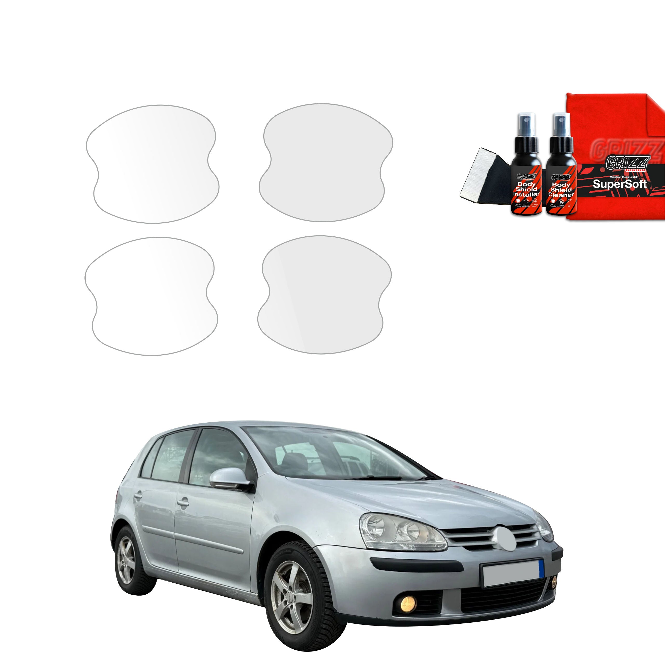 4in1 Schutzfolie Grizz Protector für Türgriffmulden - Volkswagen Golf 5 Hatchback 5D (2003-2009)