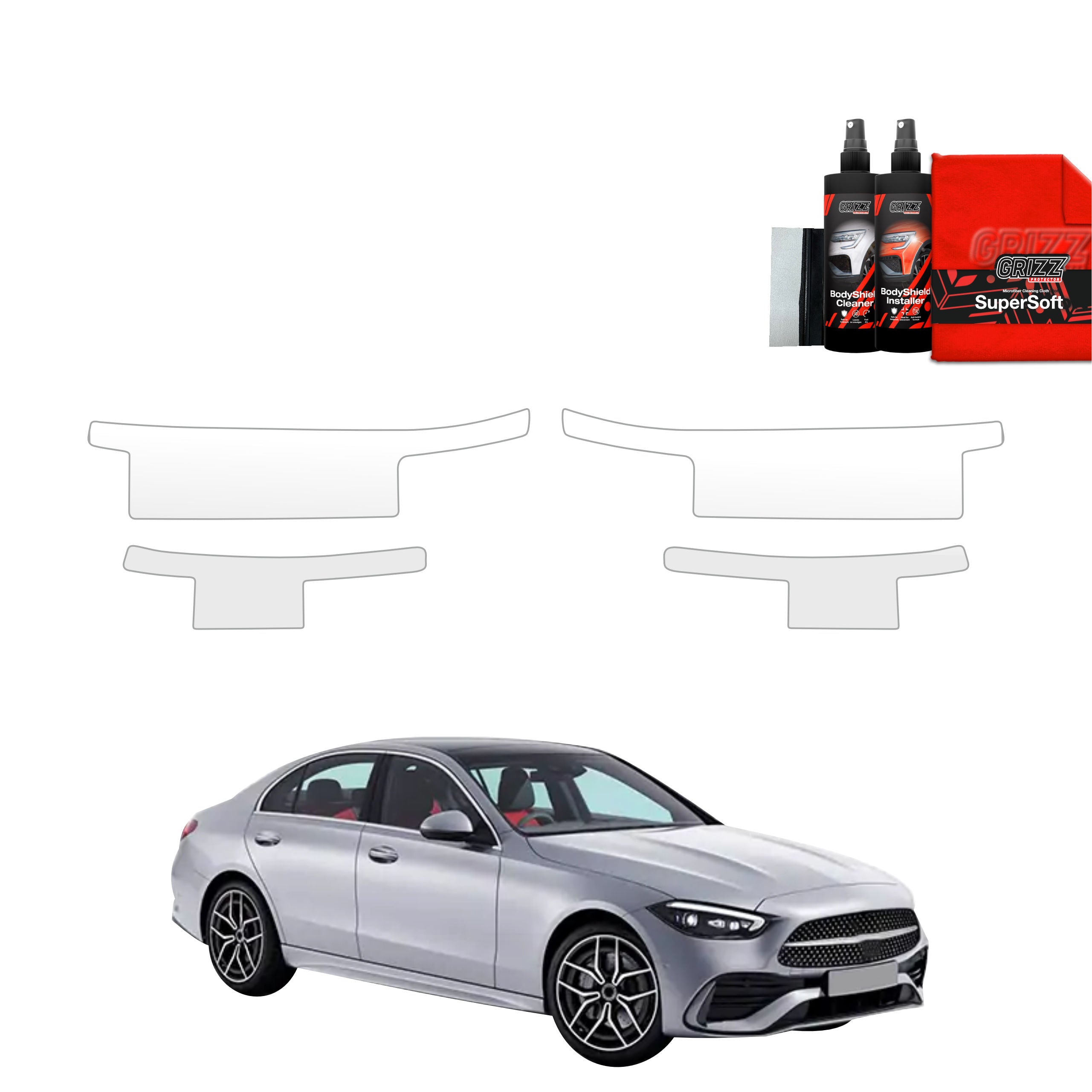 4in1 Schutzfolie Grizz Protector für Schweller - Mercedes C Klasse (2021-2026)