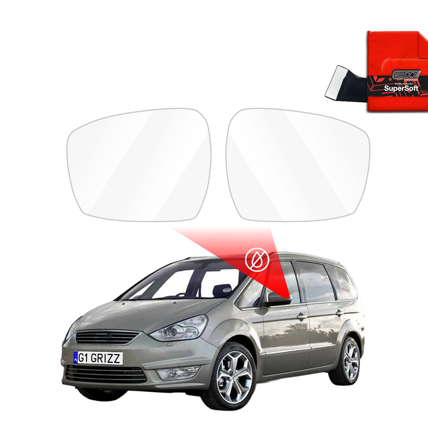 Regenschutzfolie Grizz Protector für Außenspiegel - Ford Galaxy 2 (2006-2015)