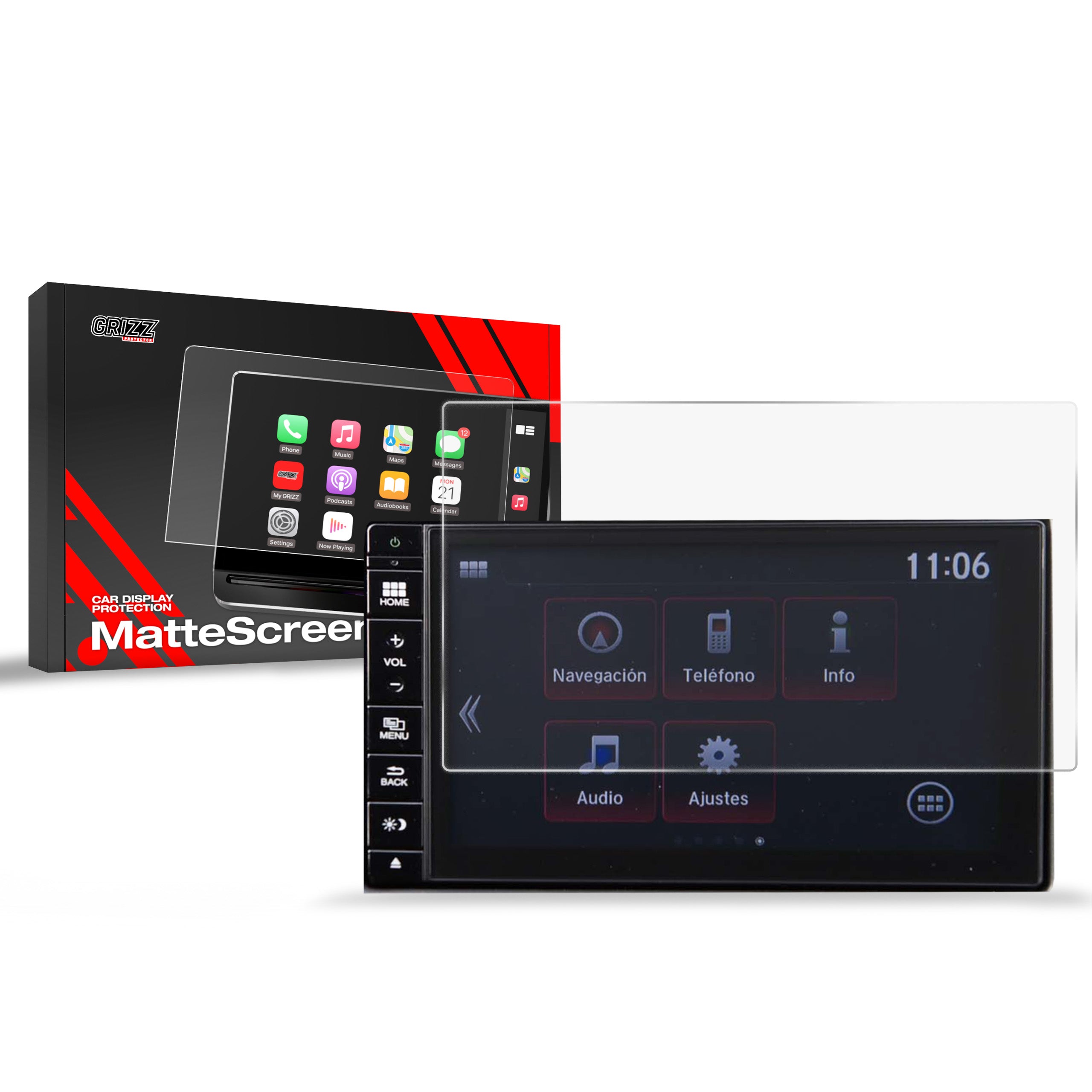 Matte Autodisplayfolie für Honda Civic IX Type R 7" (2011-2016), Grizz Protector