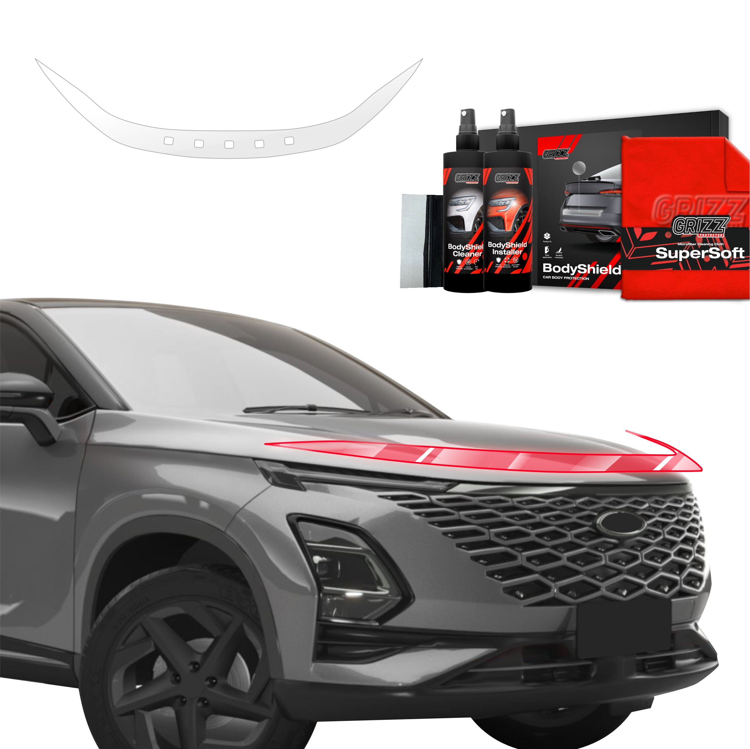 Schutzfolie Grizz Protector für Motorhaube - OMODA 5 Facelift (2024-2026)