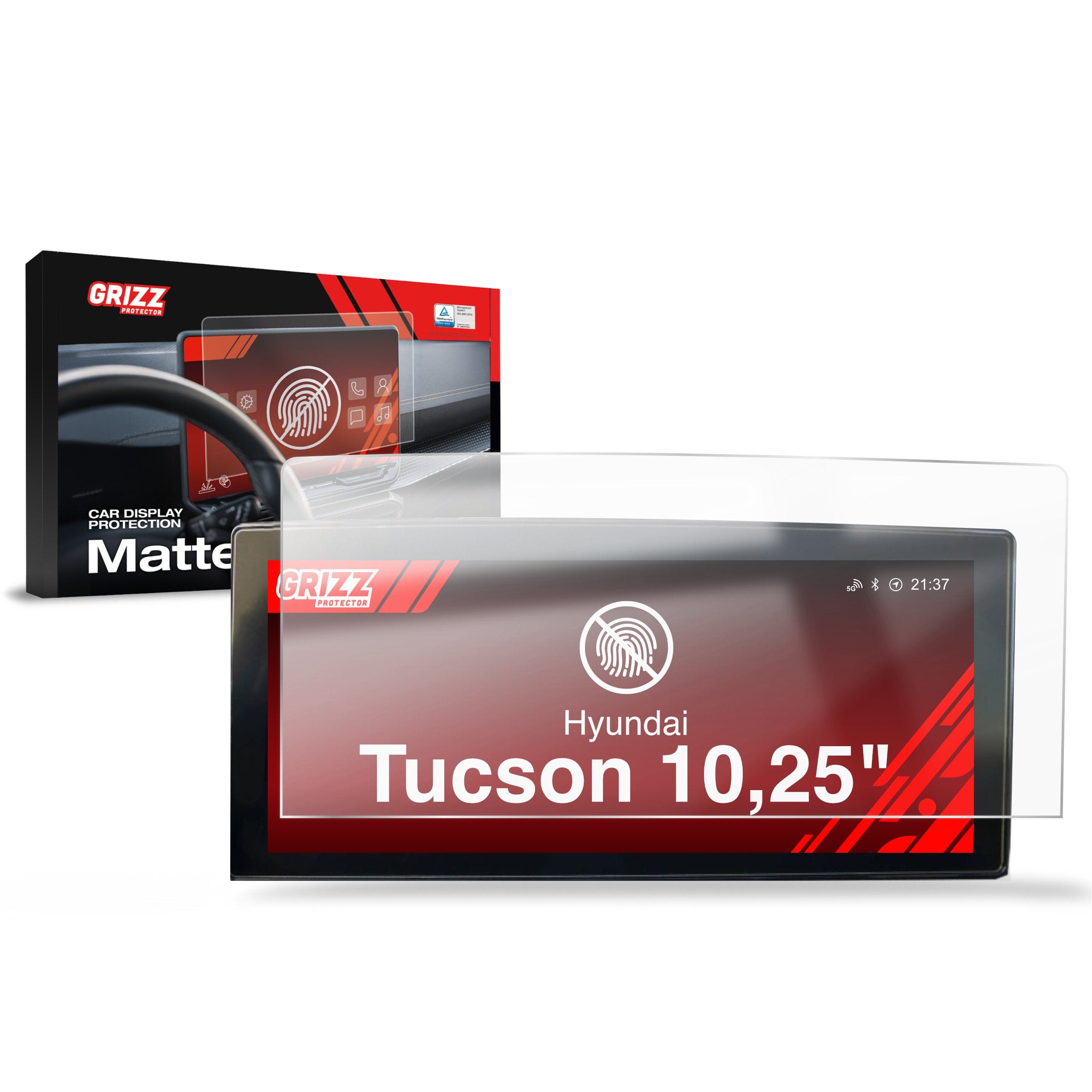Matte Autodisplayfolie für Hyundai Tucson 10,25" (2020-2024), Grizz Protector