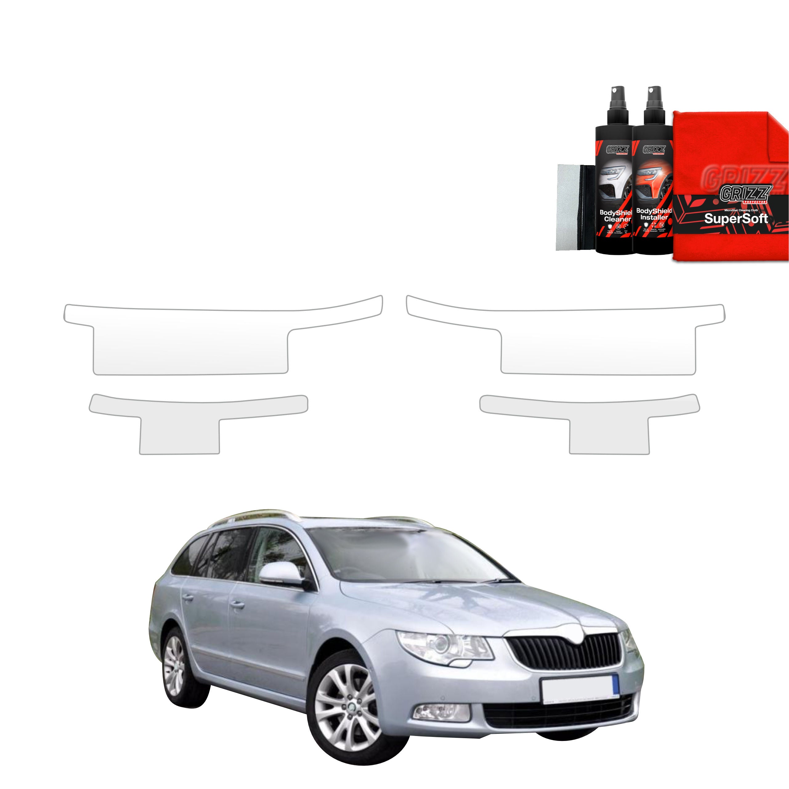 4in1 Schutzfolie Grizz Protector für Schweller - Skoda Superb 2 Sedan 4D (2008-2013)